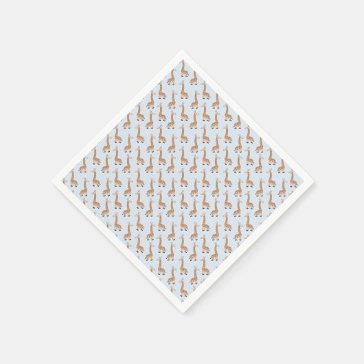 Custom Baby Giraffe Design Napkins Serviette (Ecke)