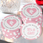 Custom Baby Girl Ankündigung Personalisiert Pokerchips