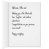 Custom Baby Girl Card W. Text, Fawn, Faltkarte (Innen (Rechts))