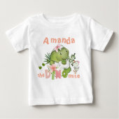 Custom Baby Girl Dinosaur DINO Mite T - Shirt (Vorderseite)