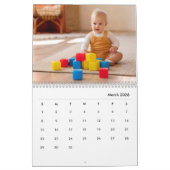 Custom Baby Girl & Family 14 Photo Calendar 2026 Kalender (Mär 2026)