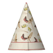 Custom Baby Girl First Birthday Fun Bug Pattern Partyhütchen (Rückseite)