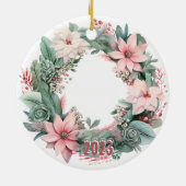 Custom Baby Girl First Christmas Ornament (Hinten)