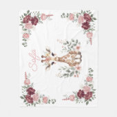 Custom Baby Girl Giraffe Blanket,Personalized Name Fleecedecke (Vorderseite)