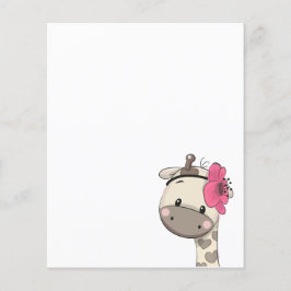 Custom Baby Girl Giraffe Party Letterhead