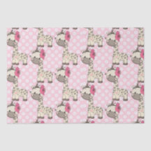 Custom Baby Girl Giraffe Tissue Paper