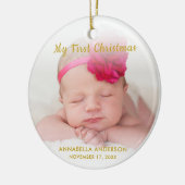 Custom Baby Girl My First Christmas Ornament (Links)