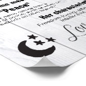 Custom Baby Girl Name Foto Liebe Sie zum Mond Poster (Ecke)