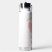 Custom Baby Girl Name Pink Bow Trinkflasche (Vorderseite)