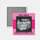 Custom Baby Girl Ultrasound Foto Magnet (Vorderseite/Rückseite)