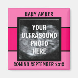 Custom Baby Girl Ultrasound Foto Magnet