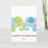 Custom Baby Girl's First Birthday Cupcake Card Karte (Rückseite)