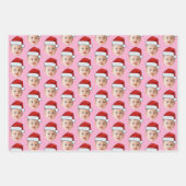 Custom Baby Head Foto Weihnachtsmannmütze Weihnach Geschenkpapier Set (Vorderseite 2)