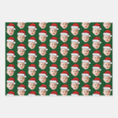 Custom Baby Head Foto Weihnachtsmannmütze Xmas Geschenkpapier Set (Vorderseite)