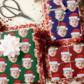 Custom Baby Head Foto Weihnachtsmannmütze Xmas Geschenkpapier Set