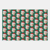 Custom Baby Head Gesicht Foto Weihnachtsmannmütze Geschenkpapier Set (Vorderseite 2)