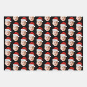 Custom Baby Head Gesicht Foto Weihnachtsmannmütze Geschenkpapier Set (Vorderseite)