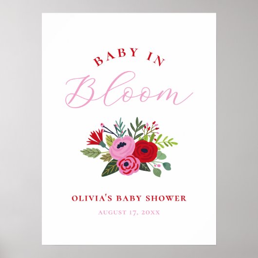 Custom - Baby in Bloom Bright Bloral Baby Shooter Poster (Vorne)