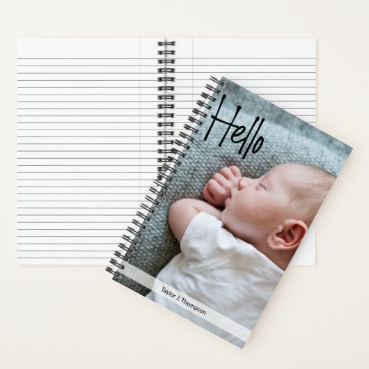 Custom Baby Journal mit Foto und Name Notizblock (Innen)