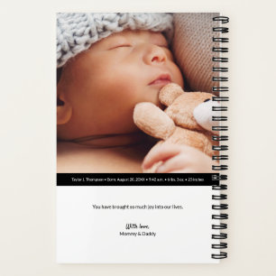 Custom Baby Journal mit Foto und Name Notizblock