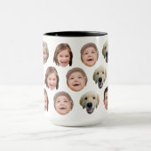 Custom Baby Kids Family Face 5 Photos Tasse (Zentrum)