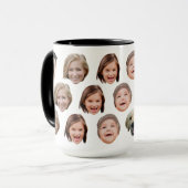 Custom Baby Kids Family Face 5 Photos Tasse (Vorderseite Links)