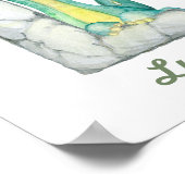 Custom Baby Kinderzimmer Decor Niedlich Dinosaurie Poster (Ecke)