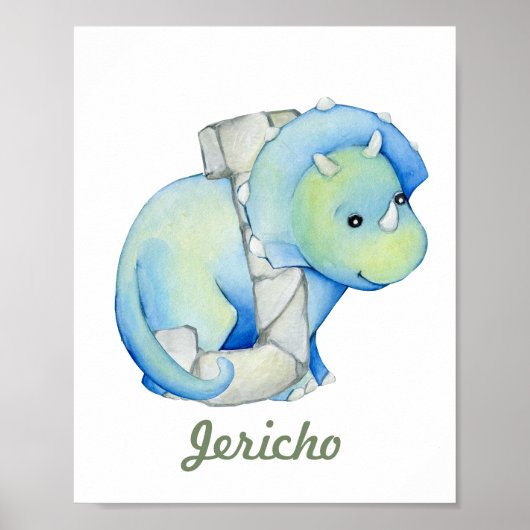 Custom Baby Kinderzimmer Decor Niedlich Dinosaurie Poster (Vorne)