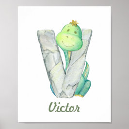 Custom Baby Kinderzimmer Decor Niedlich Dinosaurie Poster