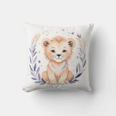 Custom Baby Lion Cub Kinderzimmer Kissen Boho Desi (Vorderseite)