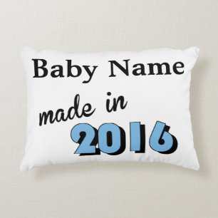Custom Baby made in 2016 Blue Dekokissen