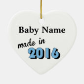 Custom Baby made in 2016 Blue Keramikornament (Hinten)