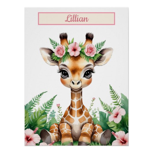 Custom Baby Monkey Kinderzimmer Wall Art Poster (Vorderseite)