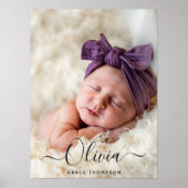 Custom Baby Name Foto Wall Art Print Poster (Vorne)