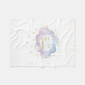 Custom Baby Name Lavender WatercolorFleece Blanket Fleecedecke (Vorderseite (Horizontal))
