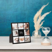 Custom Baby Name & Monogram Foto Collage Black Fotoplatte (InSitu)