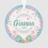 Custom Baby Name Ornament for Erwartete Familien (Rückseite)