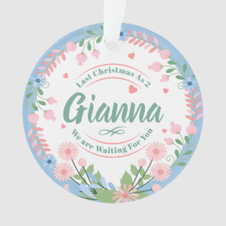 Custom Baby Name Ornament for Erwartete Familien