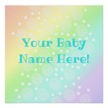 Custom Baby Name Pastell Rainbow Kinderzimmer Prin