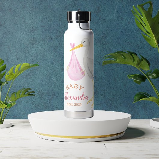 Custom Baby Name Pink Trinkflasche