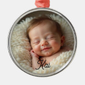 Custom Baby Ornament – Dream Softly (Vorne)