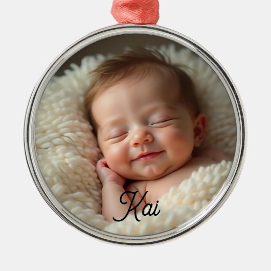 Custom Baby Ornament – Dream Softly (Vorne)
