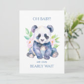 Custom Baby Panda Baby Dusche Einladung (Stehend Vorderseite)