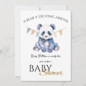 Custom Baby Panda Baby Shower Einladung (Vorderseite)