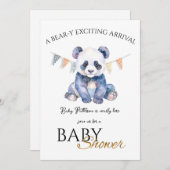 Custom Baby Panda Baby Shower Einladung (Vorne/Hinten)