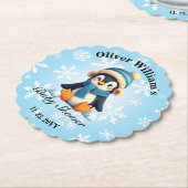 Custom Baby Penguin Baby Duschpapier Untersetzer (angewinkelt)