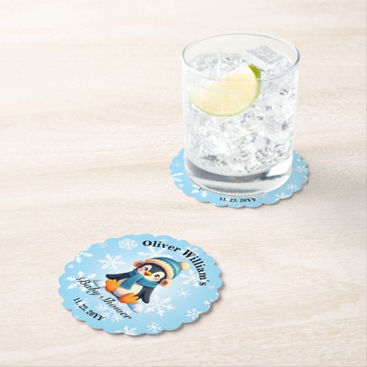 Custom Baby Penguin Baby Duschpapier Untersetzer (Vor Ort)