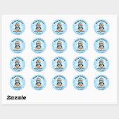 Custom Baby Penguin Baby Shower Stickers (Blatt)
