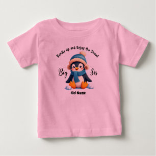 Custom Baby Penguin Winter & Snow T - Shirt für Ki