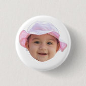 Custom Baby Photo, Baby Photo Face Button (Vorderseite)